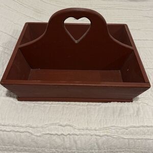 Farmhouse 19th Century Vintage Wooden‎ Storage Cutlery Box  Handmade 11x15x9